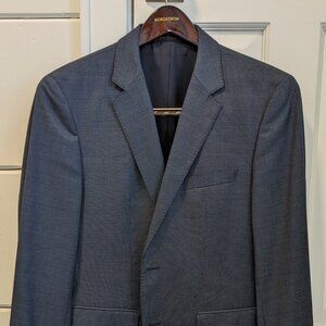 Hugo Boss Men's 100% Super 120s Wool Suit, 38S, Navy